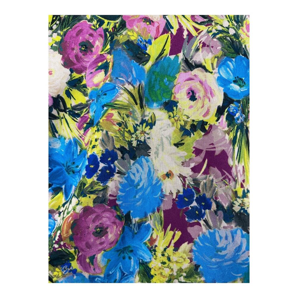 Black Halo dress Delina floral print ruched midi sheath size 0 - Picture 3 of 8